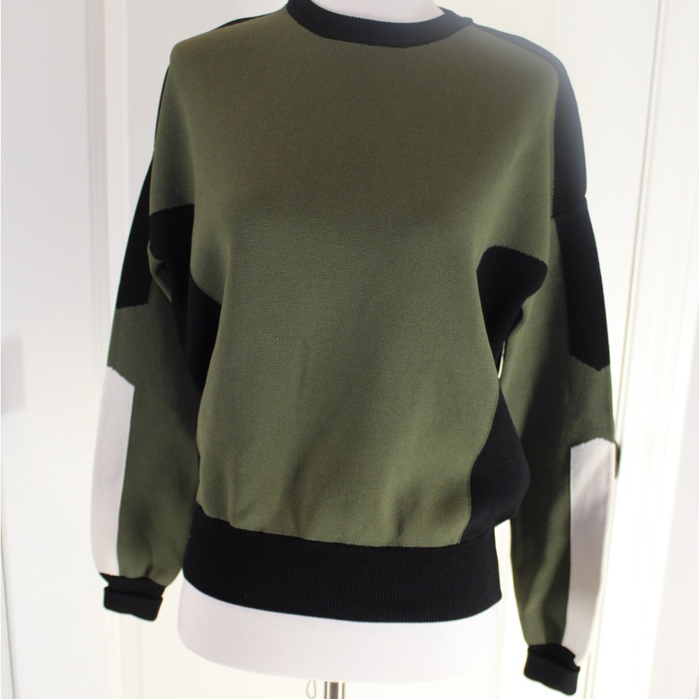 Torn by Ronny Kobo Olive and Black Sweater size medium